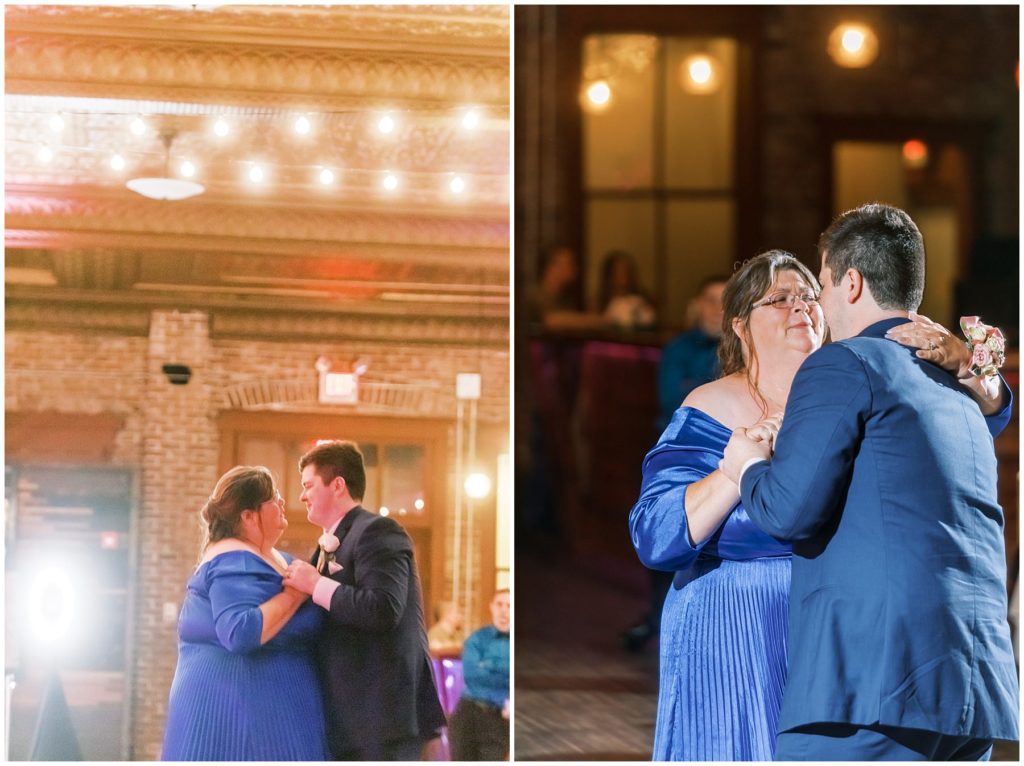 son and mother have first dance at his wedding
