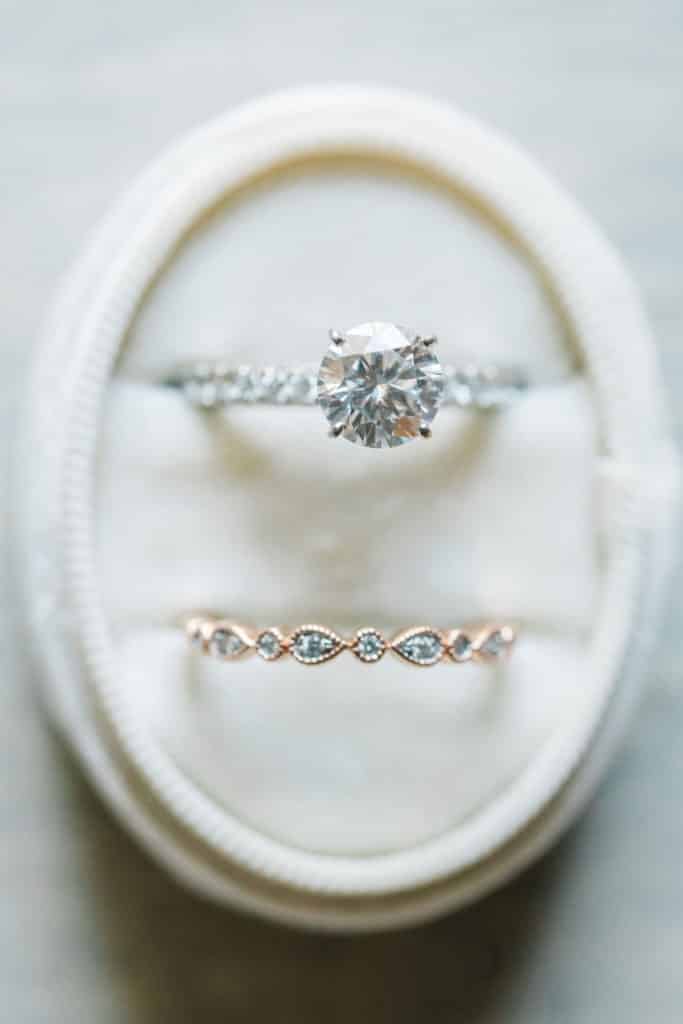 diamond ring detail wedding shot