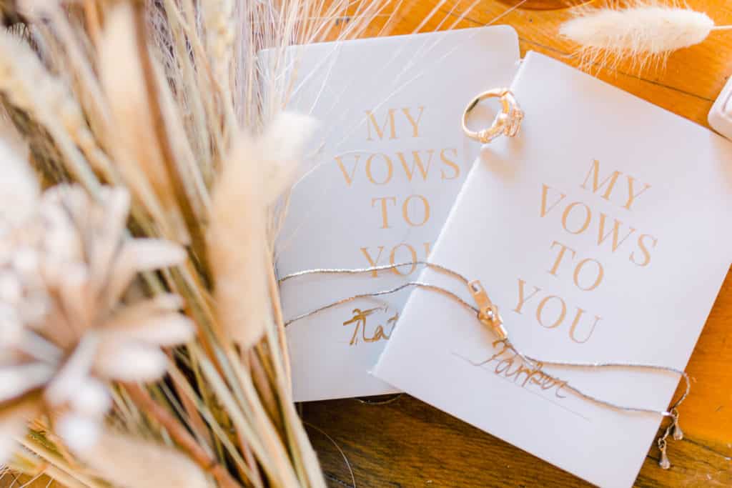 elopement details and vows